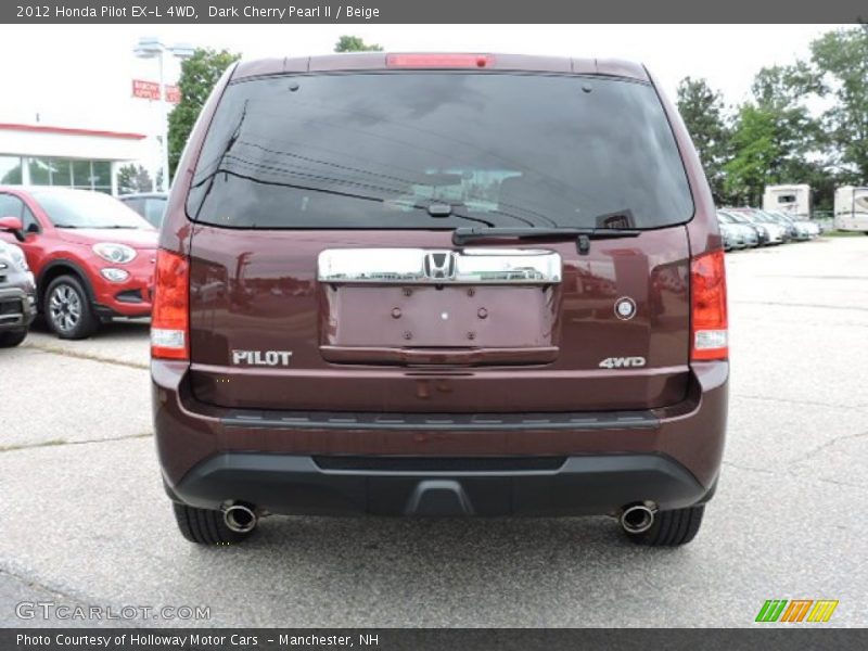 Dark Cherry Pearl II / Beige 2012 Honda Pilot EX-L 4WD