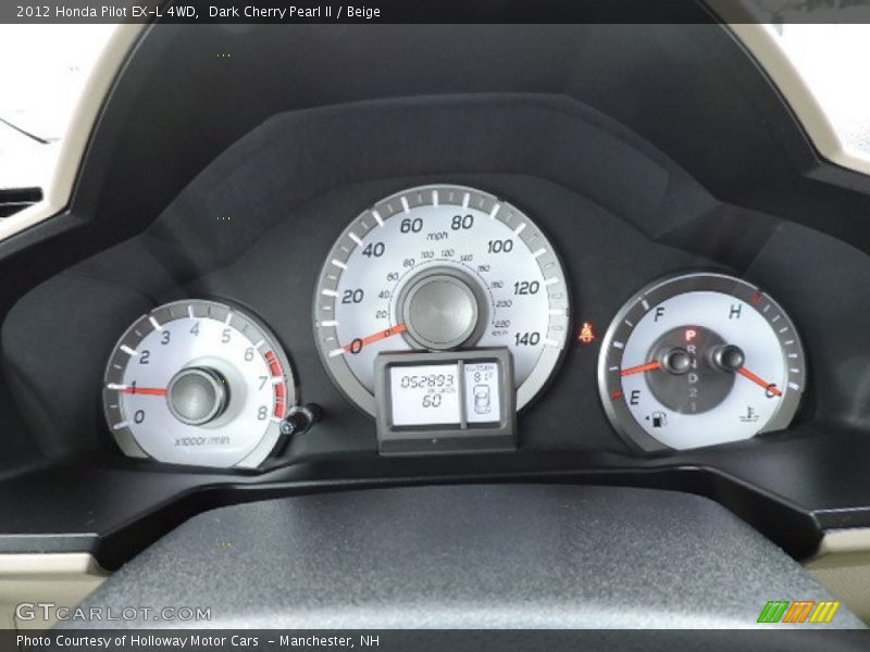 Dark Cherry Pearl II / Beige 2012 Honda Pilot EX-L 4WD