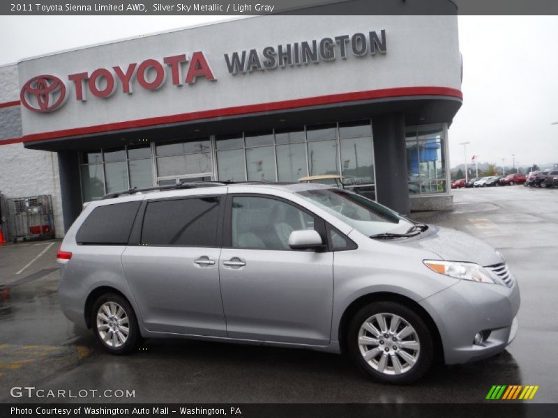 Silver Sky Metallic / Light Gray 2011 Toyota Sienna Limited AWD