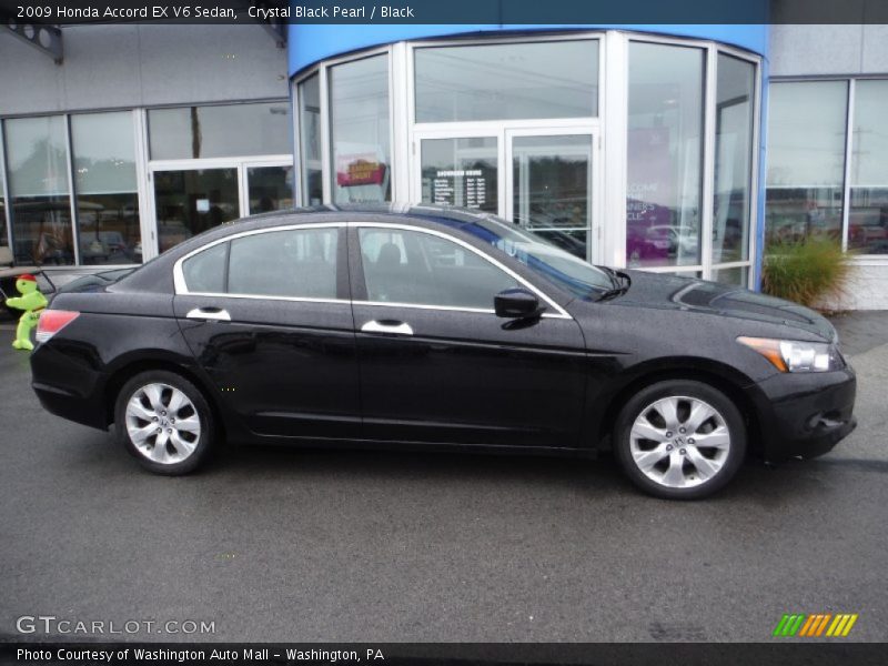 Crystal Black Pearl / Black 2009 Honda Accord EX V6 Sedan