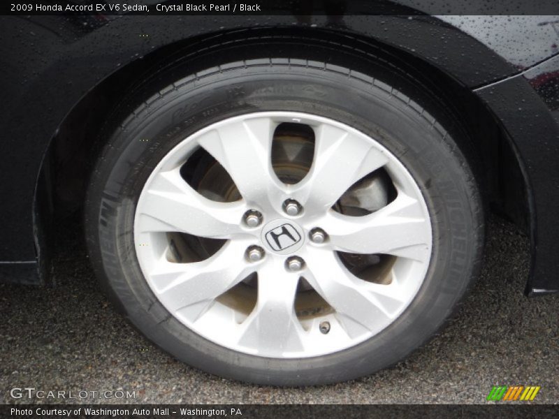 Crystal Black Pearl / Black 2009 Honda Accord EX V6 Sedan