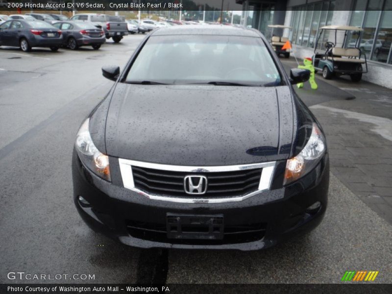 Crystal Black Pearl / Black 2009 Honda Accord EX V6 Sedan