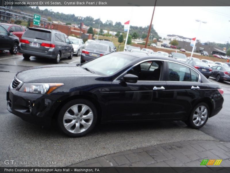 Crystal Black Pearl / Black 2009 Honda Accord EX V6 Sedan