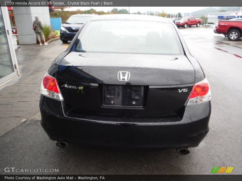 Crystal Black Pearl / Black 2009 Honda Accord EX V6 Sedan