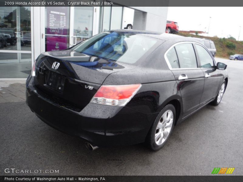 Crystal Black Pearl / Black 2009 Honda Accord EX V6 Sedan