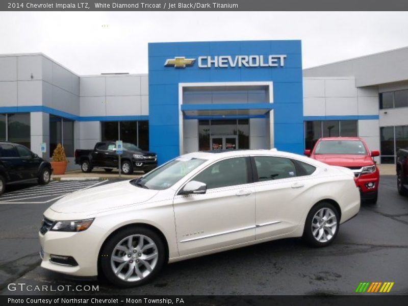 White Diamond Tricoat / Jet Black/Dark Titanium 2014 Chevrolet Impala LTZ