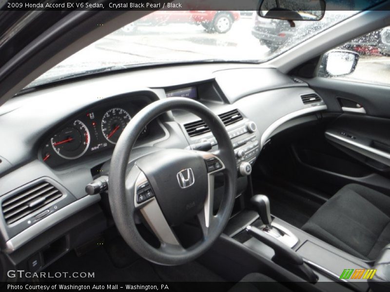 Crystal Black Pearl / Black 2009 Honda Accord EX V6 Sedan