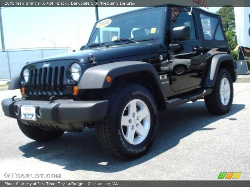 Black / Dark Slate Gray/Medium Slate Gray 2008 Jeep Wrangler X 4x4