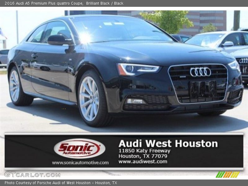 Brilliant Black / Black 2016 Audi A5 Premium Plus quattro Coupe