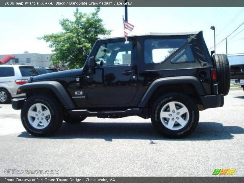 Black / Dark Slate Gray/Medium Slate Gray 2008 Jeep Wrangler X 4x4