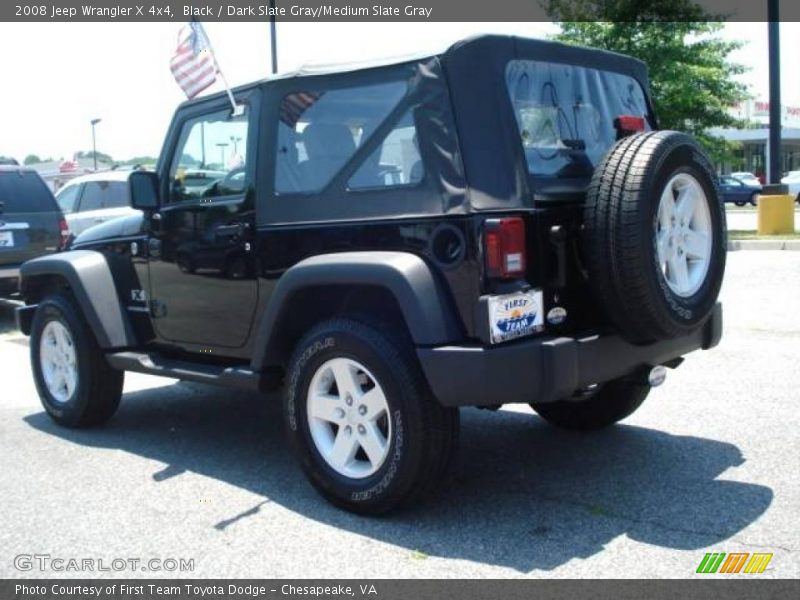 Black / Dark Slate Gray/Medium Slate Gray 2008 Jeep Wrangler X 4x4
