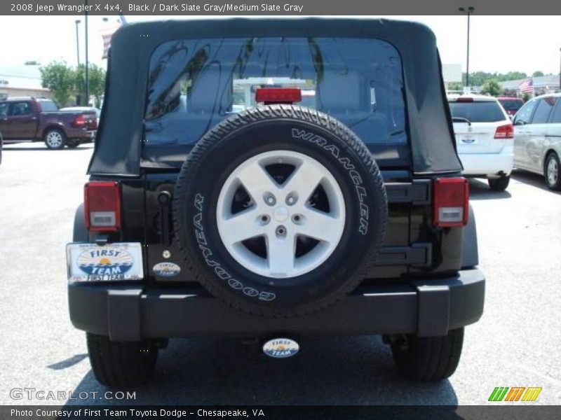 Black / Dark Slate Gray/Medium Slate Gray 2008 Jeep Wrangler X 4x4