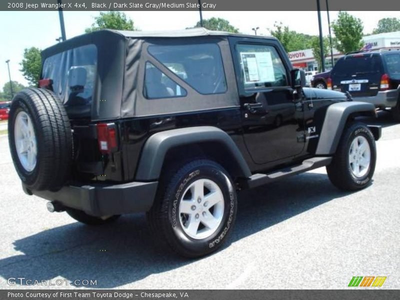 Black / Dark Slate Gray/Medium Slate Gray 2008 Jeep Wrangler X 4x4