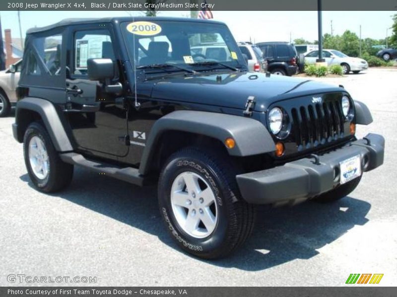 Black / Dark Slate Gray/Medium Slate Gray 2008 Jeep Wrangler X 4x4