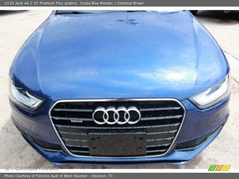 Scuba Blue Metallic / Chestnut Brown 2016 Audi A4 2.0T Premium Plus quattro
