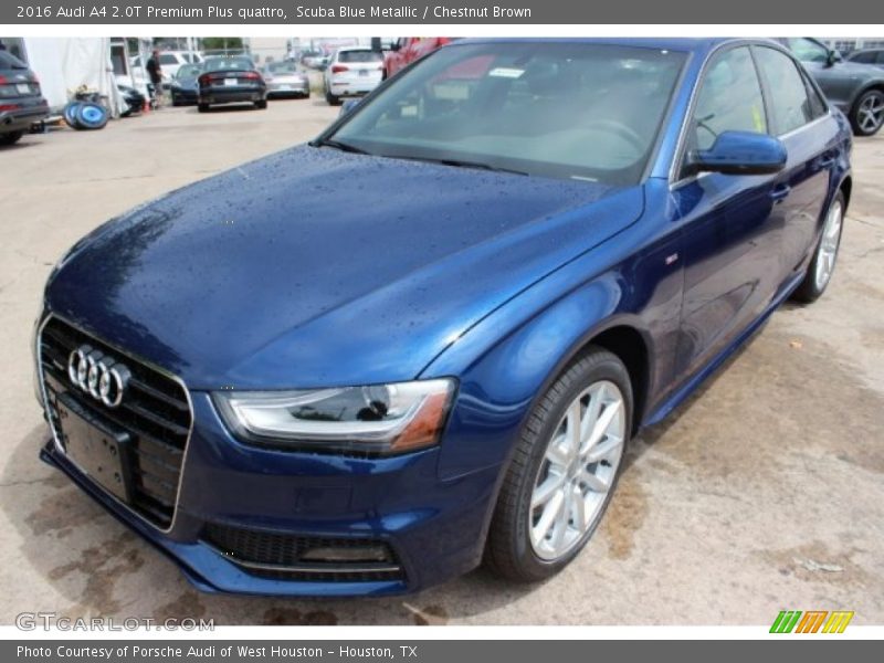 Scuba Blue Metallic / Chestnut Brown 2016 Audi A4 2.0T Premium Plus quattro