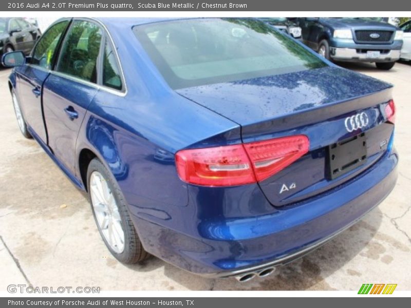Scuba Blue Metallic / Chestnut Brown 2016 Audi A4 2.0T Premium Plus quattro