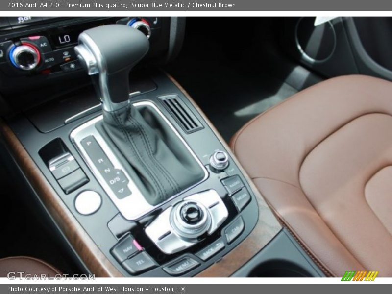 Scuba Blue Metallic / Chestnut Brown 2016 Audi A4 2.0T Premium Plus quattro