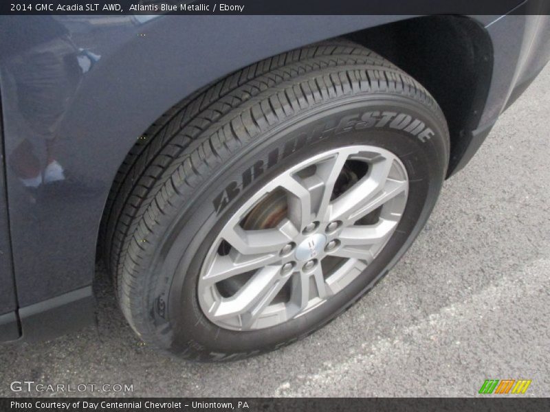 Atlantis Blue Metallic / Ebony 2014 GMC Acadia SLT AWD