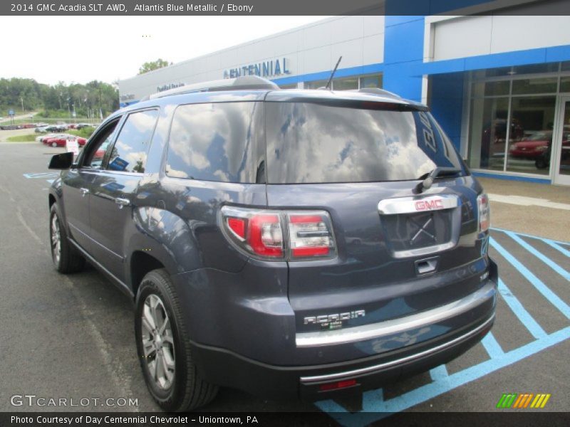 Atlantis Blue Metallic / Ebony 2014 GMC Acadia SLT AWD