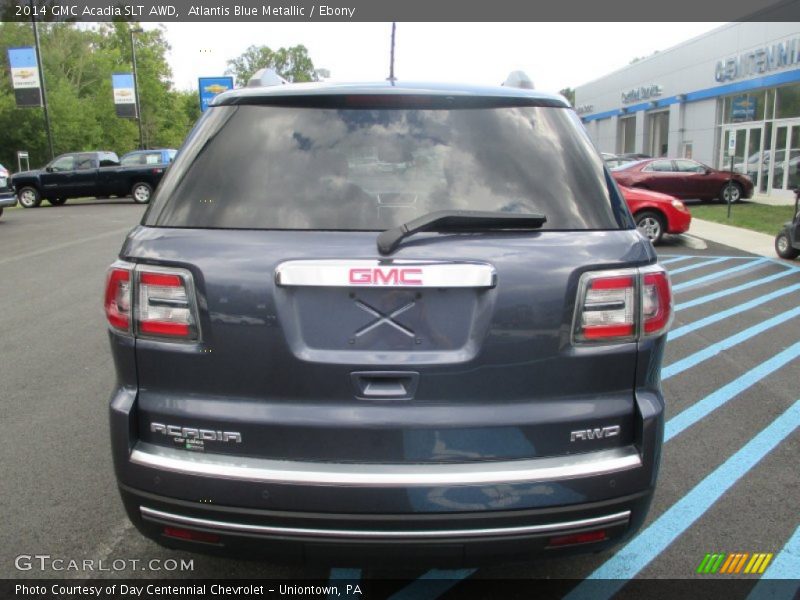 Atlantis Blue Metallic / Ebony 2014 GMC Acadia SLT AWD