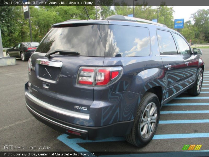 Atlantis Blue Metallic / Ebony 2014 GMC Acadia SLT AWD