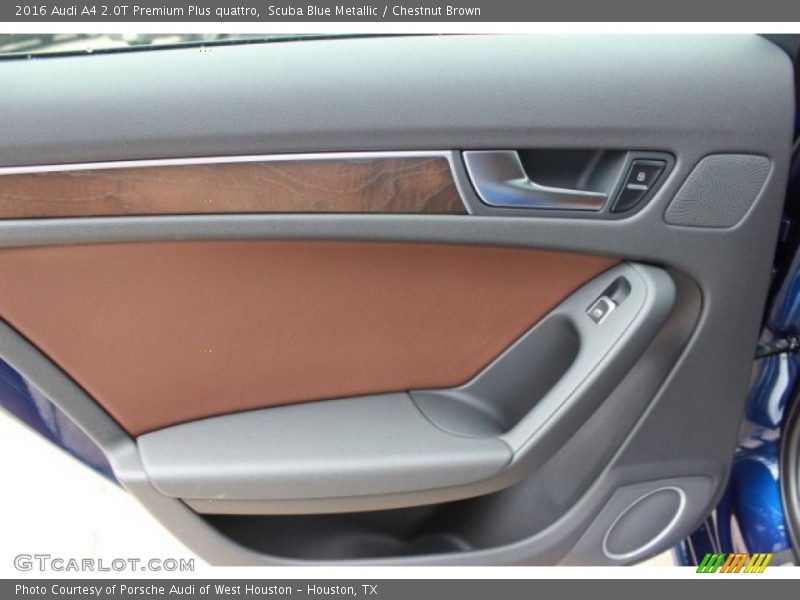 Scuba Blue Metallic / Chestnut Brown 2016 Audi A4 2.0T Premium Plus quattro