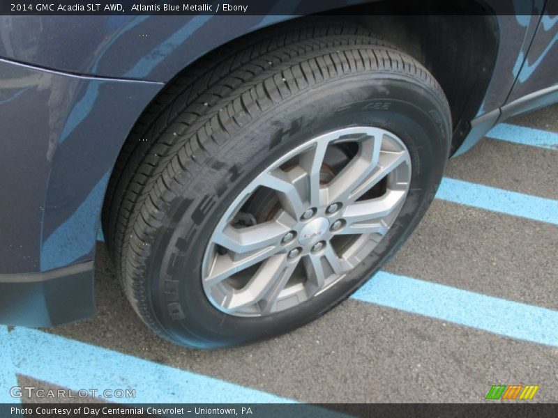 Atlantis Blue Metallic / Ebony 2014 GMC Acadia SLT AWD