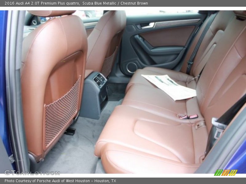 Scuba Blue Metallic / Chestnut Brown 2016 Audi A4 2.0T Premium Plus quattro
