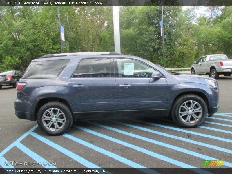 Atlantis Blue Metallic / Ebony 2014 GMC Acadia SLT AWD