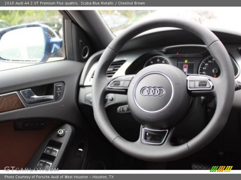 Scuba Blue Metallic / Chestnut Brown 2016 Audi A4 2.0T Premium Plus quattro