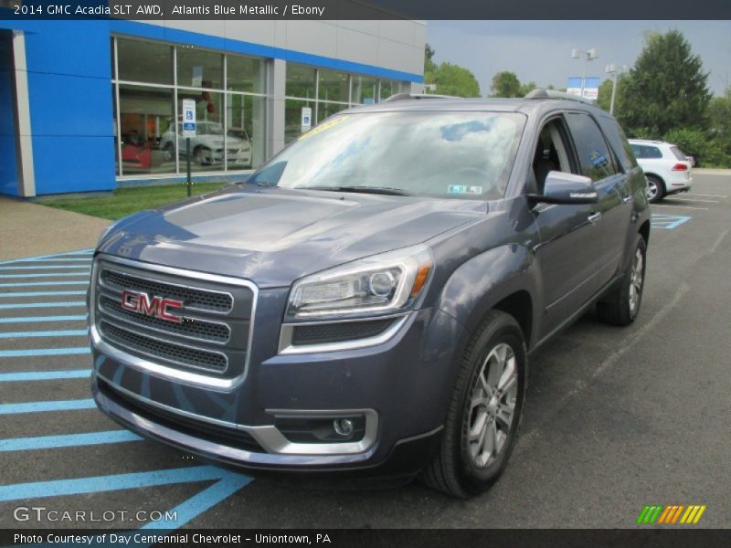 Atlantis Blue Metallic / Ebony 2014 GMC Acadia SLT AWD