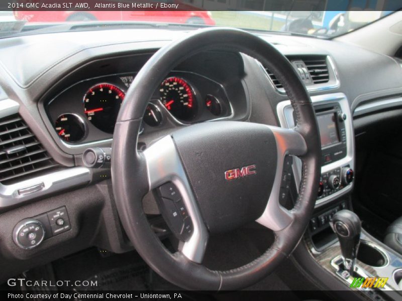 Atlantis Blue Metallic / Ebony 2014 GMC Acadia SLT AWD
