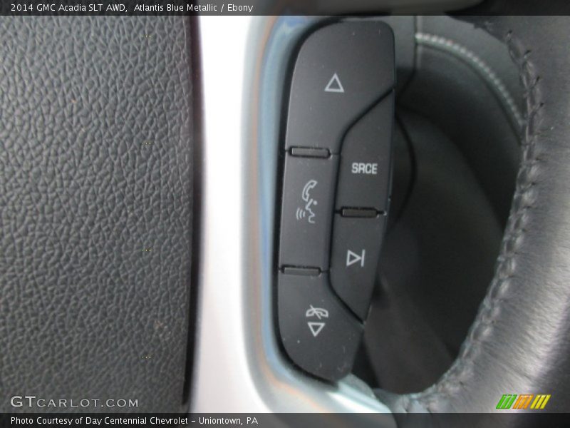 Atlantis Blue Metallic / Ebony 2014 GMC Acadia SLT AWD