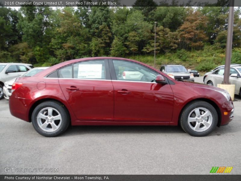 Siren Red Tintcoat / Jet Black 2016 Chevrolet Cruze Limited LT