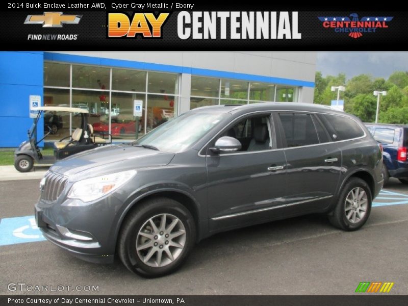 Cyber Gray Metallic / Ebony 2014 Buick Enclave Leather AWD