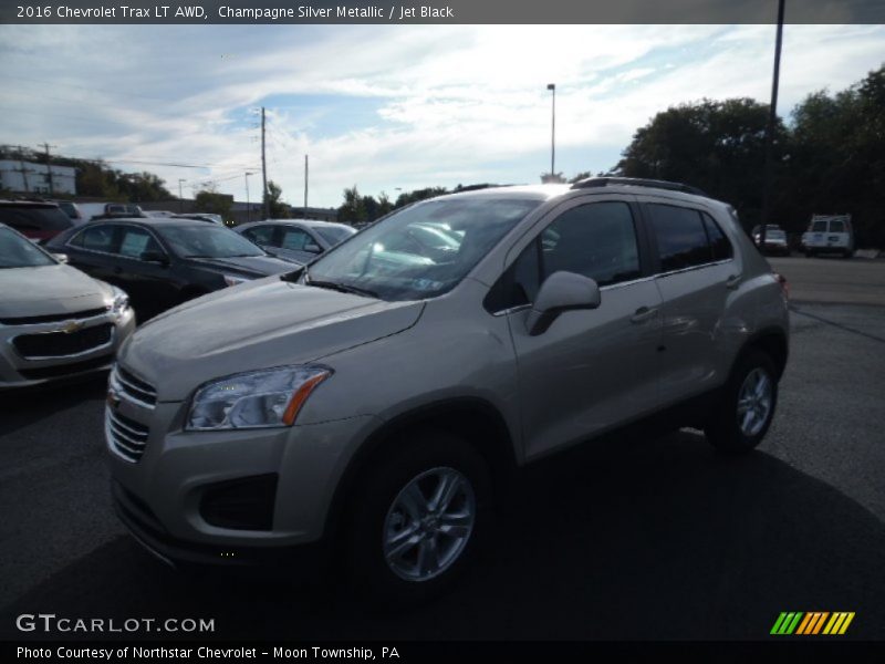 Champagne Silver Metallic / Jet Black 2016 Chevrolet Trax LT AWD
