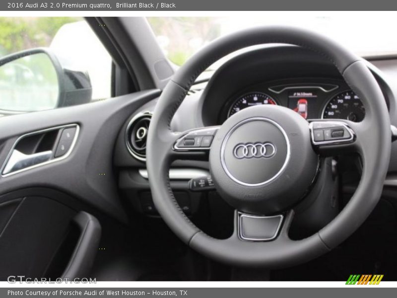 Brilliant Black / Black 2016 Audi A3 2.0 Premium quattro