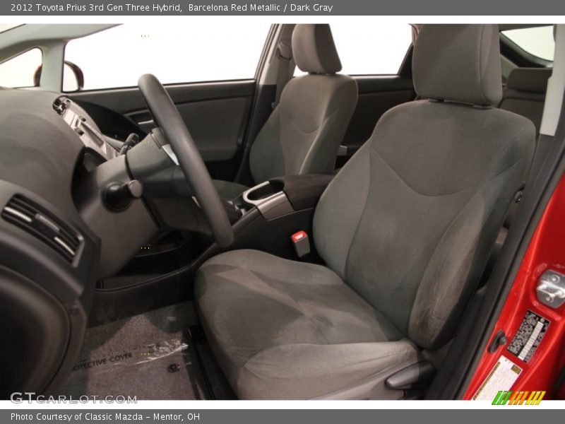 Barcelona Red Metallic / Dark Gray 2012 Toyota Prius 3rd Gen Three Hybrid