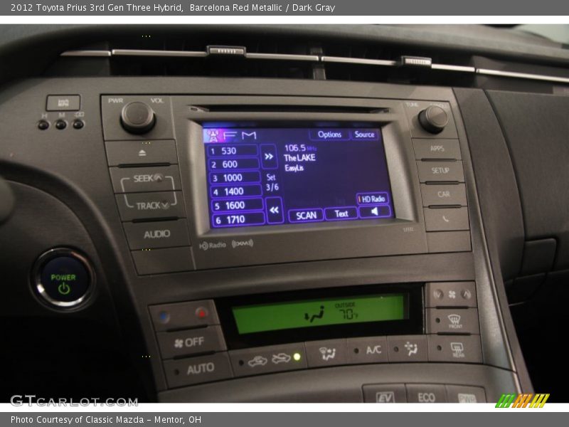 Barcelona Red Metallic / Dark Gray 2012 Toyota Prius 3rd Gen Three Hybrid