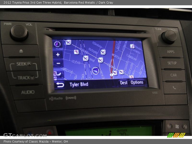 Barcelona Red Metallic / Dark Gray 2012 Toyota Prius 3rd Gen Three Hybrid