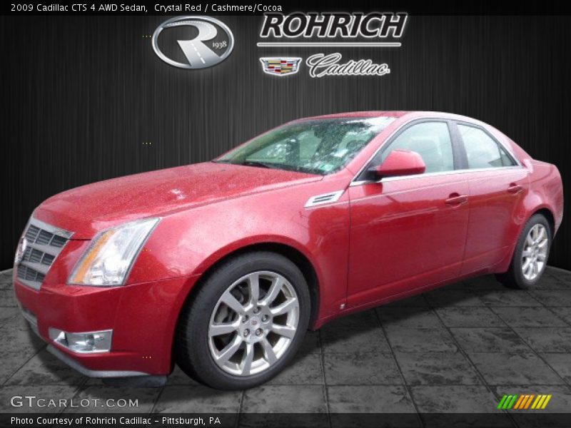 Crystal Red / Cashmere/Cocoa 2009 Cadillac CTS 4 AWD Sedan