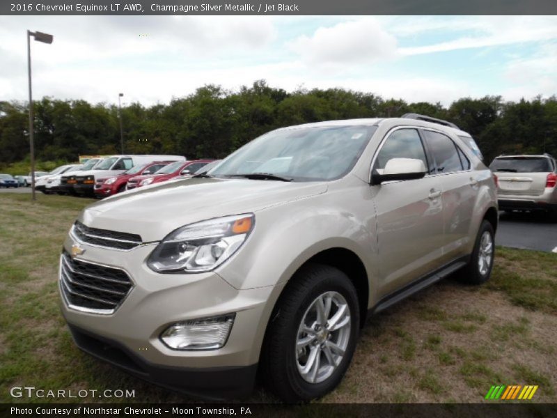 Champagne Silver Metallic / Jet Black 2016 Chevrolet Equinox LT AWD