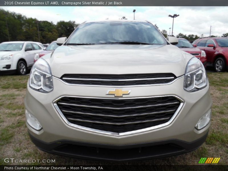 Champagne Silver Metallic / Jet Black 2016 Chevrolet Equinox LT AWD