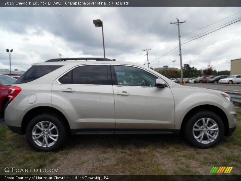 Champagne Silver Metallic / Jet Black 2016 Chevrolet Equinox LT AWD