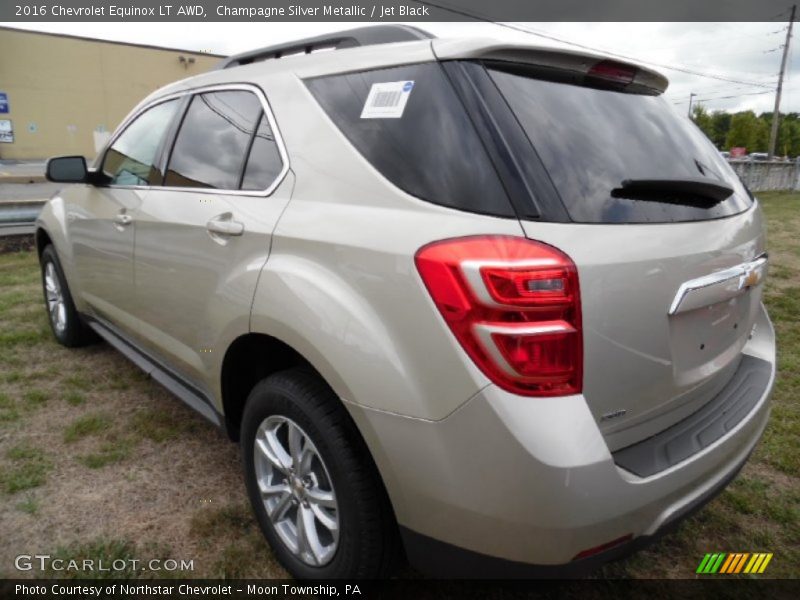 Champagne Silver Metallic / Jet Black 2016 Chevrolet Equinox LT AWD