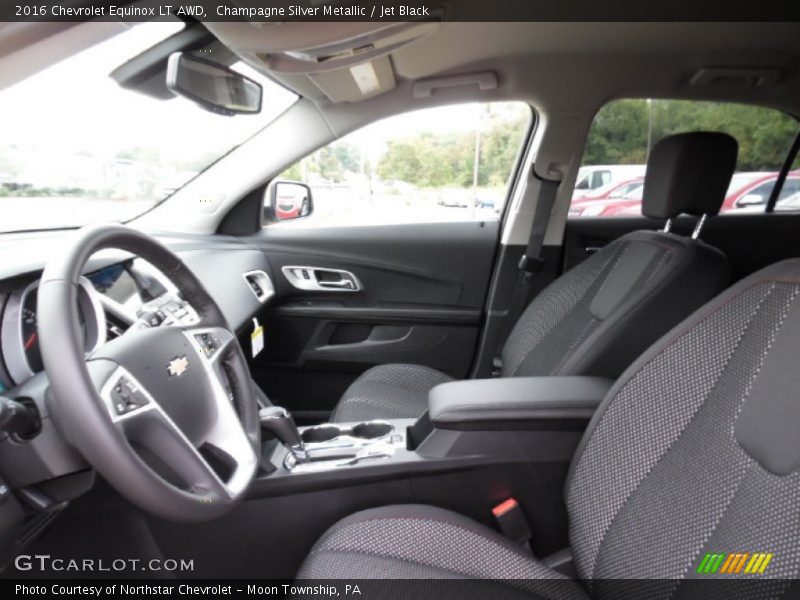 Champagne Silver Metallic / Jet Black 2016 Chevrolet Equinox LT AWD