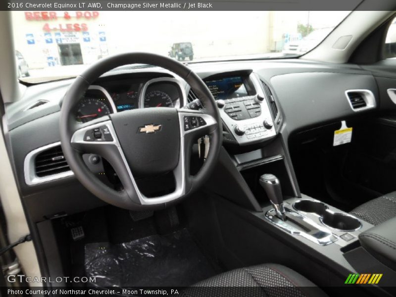 Champagne Silver Metallic / Jet Black 2016 Chevrolet Equinox LT AWD