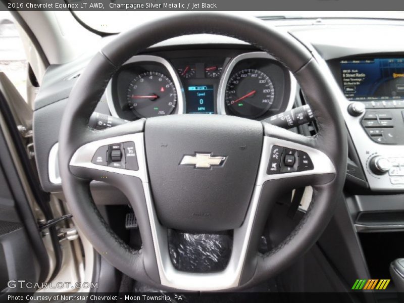 Champagne Silver Metallic / Jet Black 2016 Chevrolet Equinox LT AWD