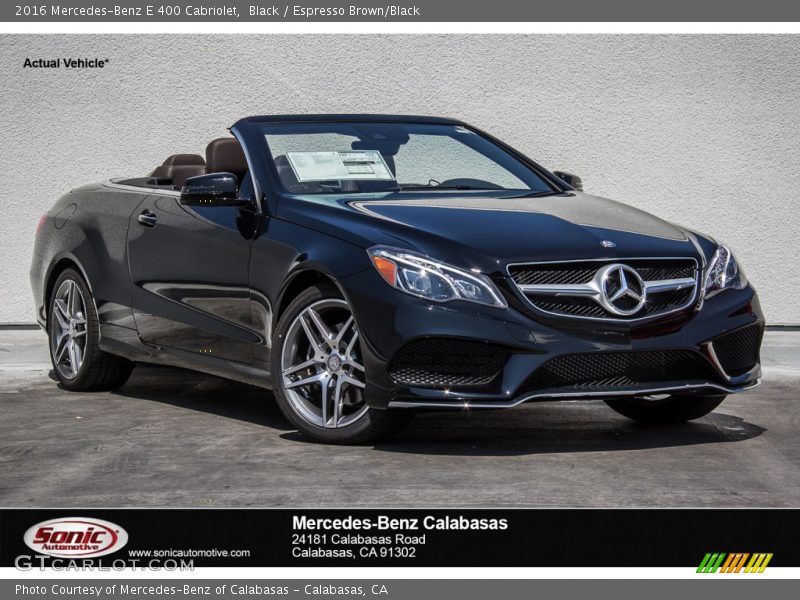 Black / Espresso Brown/Black 2016 Mercedes-Benz E 400 Cabriolet